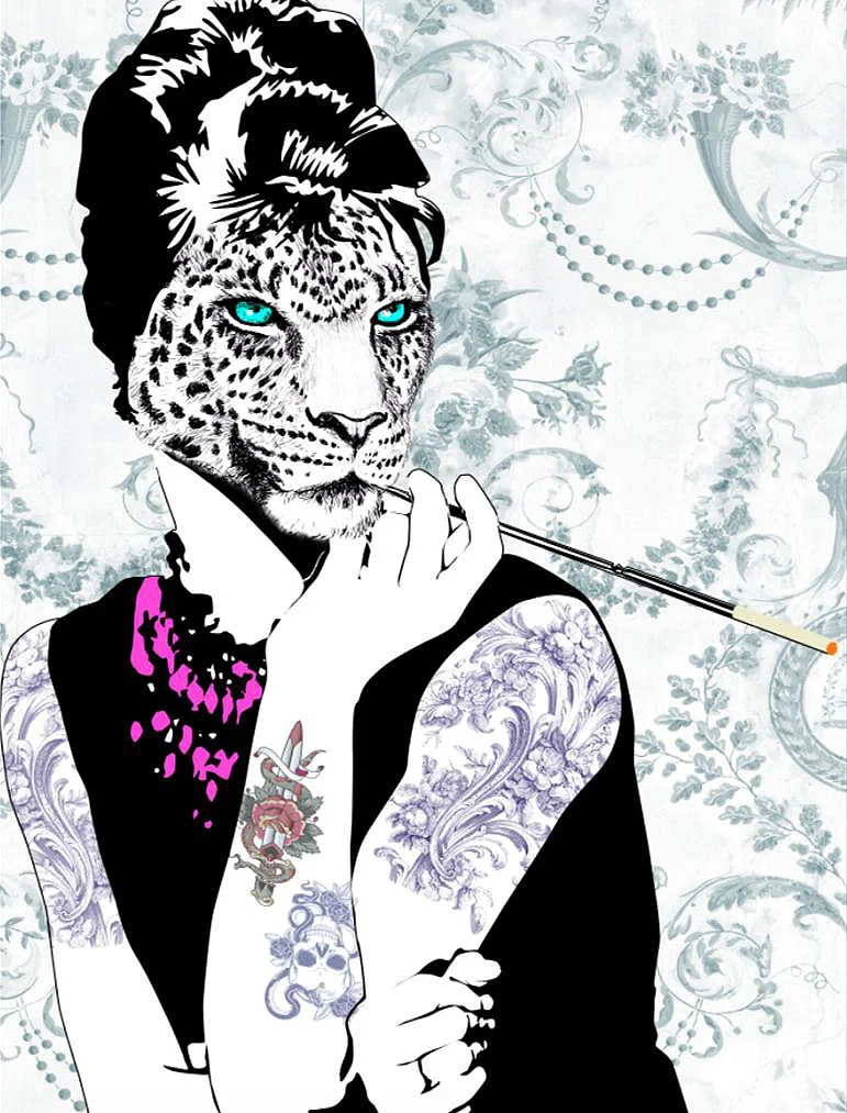 Cuadro canvas smoking diva