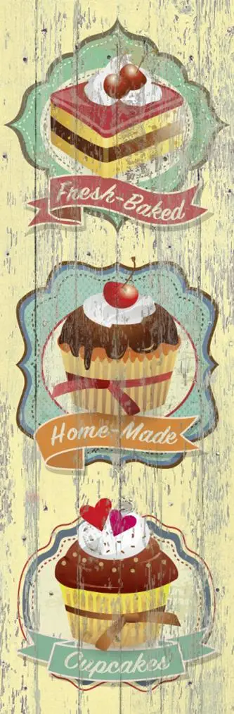 Cuadro canvas fresh baked cupcakes
