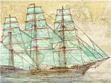 Cuadro canvas sailing to the world