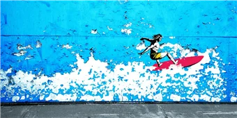 Cuadro canvas of the wall santa cruz california Cuadro canvas of the wall santa cruz california