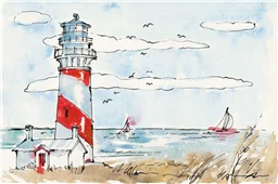 Cuadro canvas coastal life I