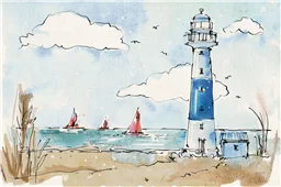 Cuadro canvas coastal life II