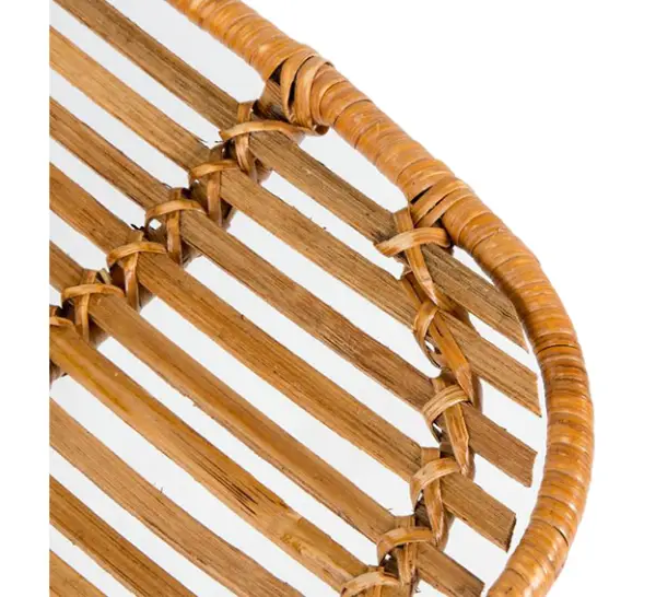 PORTOBELLO silla metal y mimbre natural