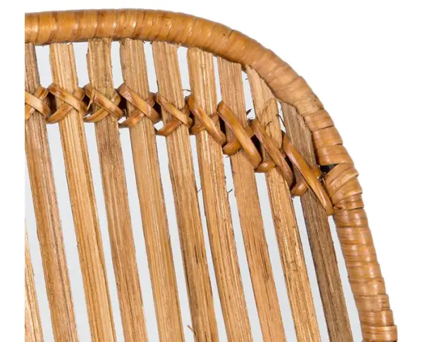 PORTOBELLO silla metal y mimbre natural
