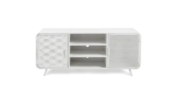 Mueble tv industrial blanco Rita