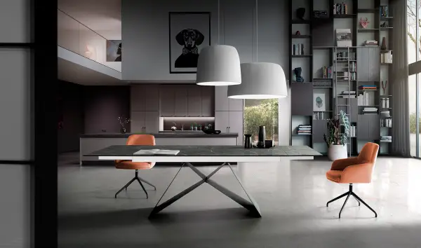 Mesa de comedor extensible cristal Mum