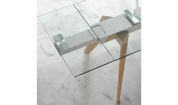 Mesa de comedor extensible madera Tolova