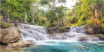 Cuadro canvas kuang si falls luang prabang laos