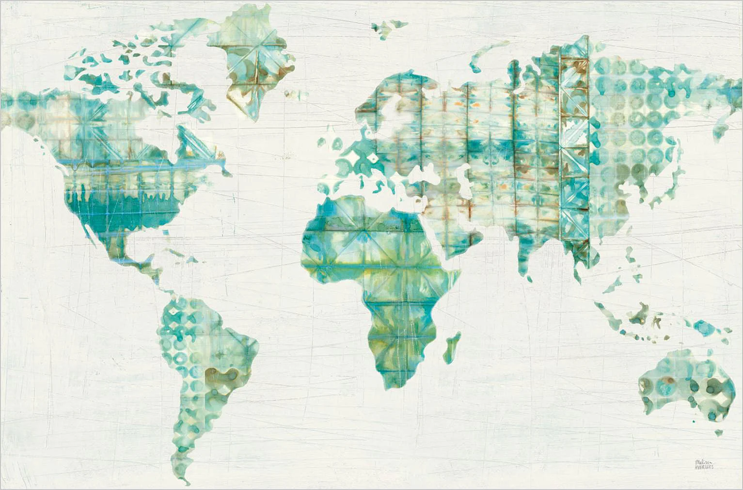 Cuadro canvas kanari map