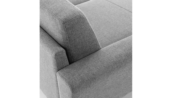 Sofá gris de 2 plazas con chaise longue