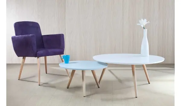 Mesa de centro nordica patas conicas Luna
