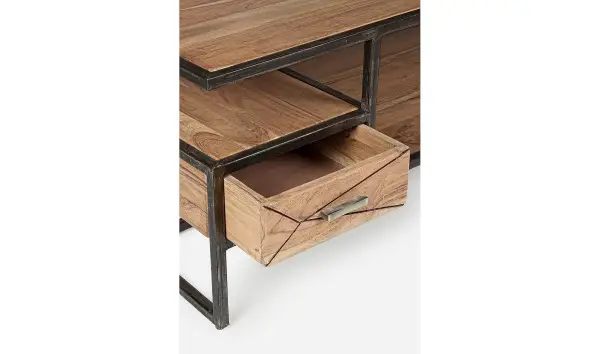 Mesa de centro industrial 1 cajón Phoenix