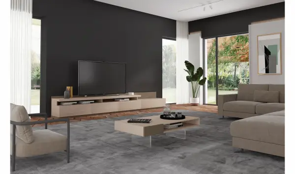 Mueble tv con chimenea eléctrica Palermo by Bodonni