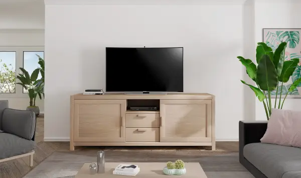 PORTOBELLO mueble tv roble 2 puertas 1 cajón
