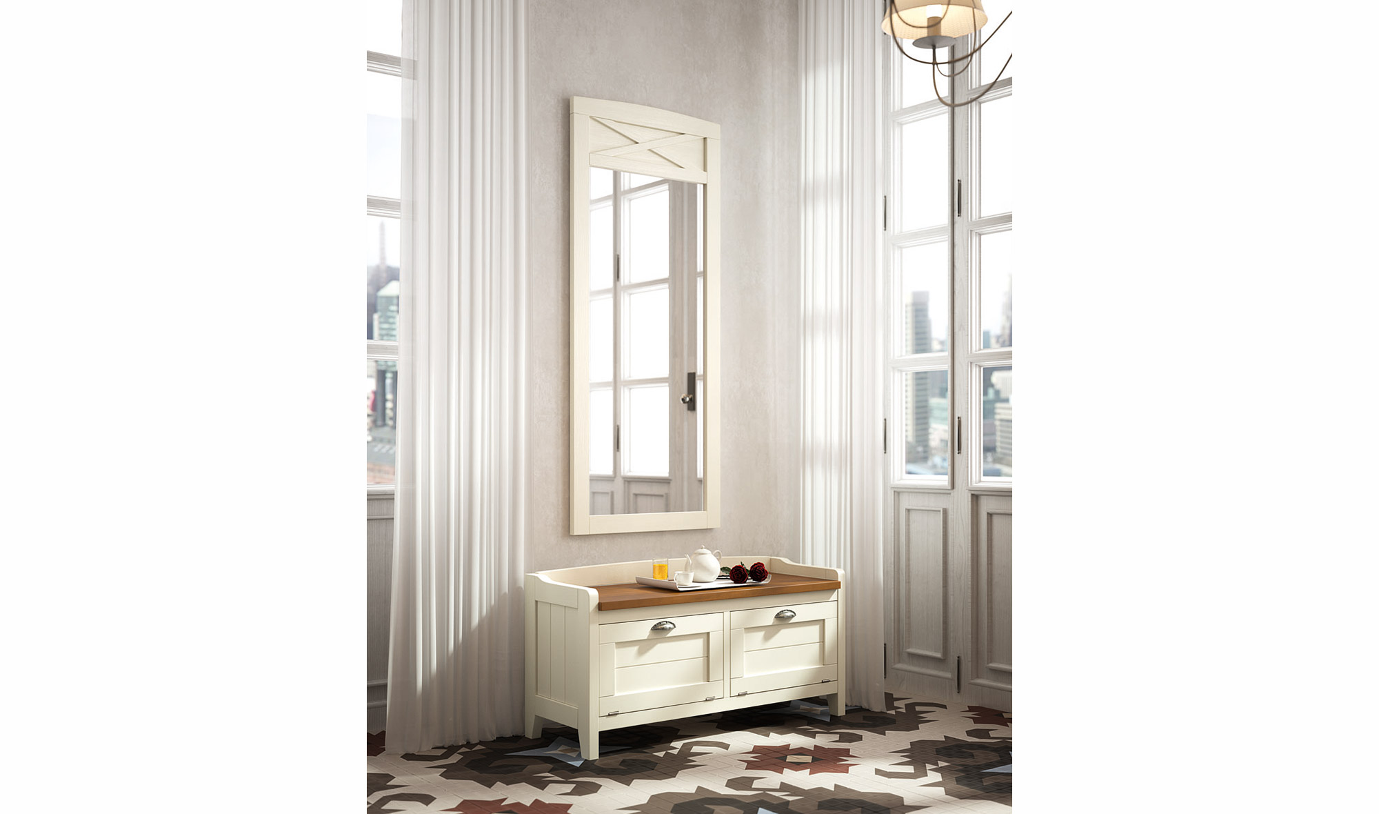Baul 2 puertas vintage provenzal Verona