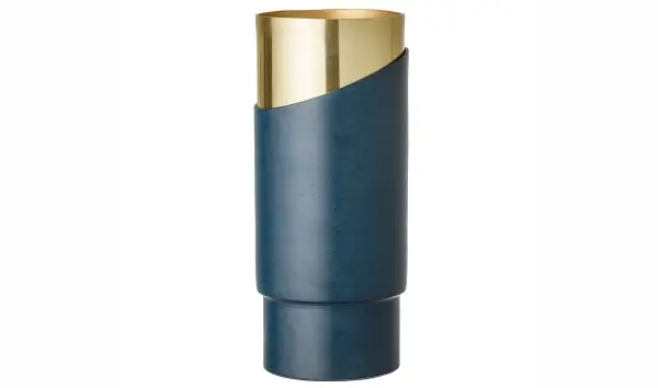 Jarrón azul metal