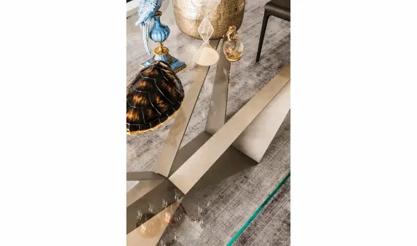 Mesa de comedor brushed bronze Skorpio Cattelan