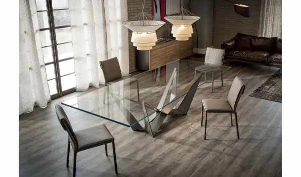 Mesa de comedor cristal 200 Skorpio Cattelan