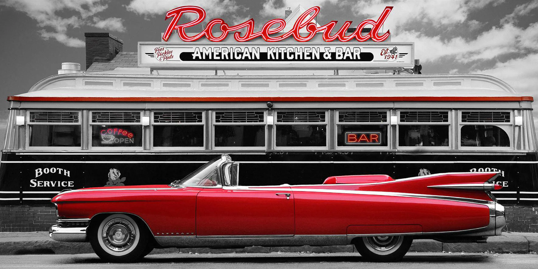 Cuadro canvas fotografia vintage beauty and diner