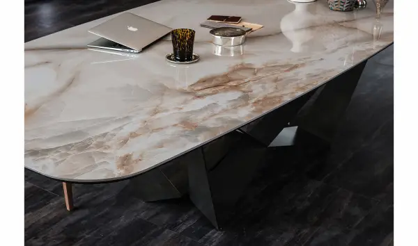 Mesa de comedor Skorpio Keramik Alabastro Cattelan