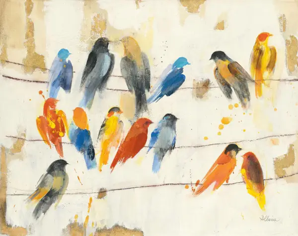 Cuadro canvas pajaritos