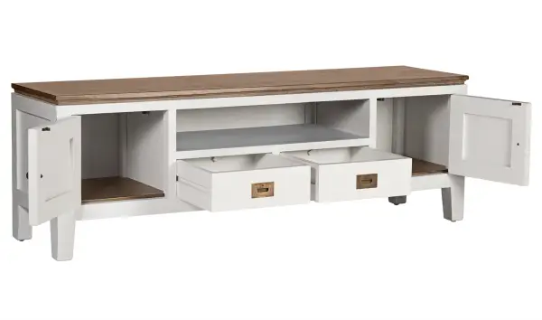 Mesa de television 2 cajones colonial Everest