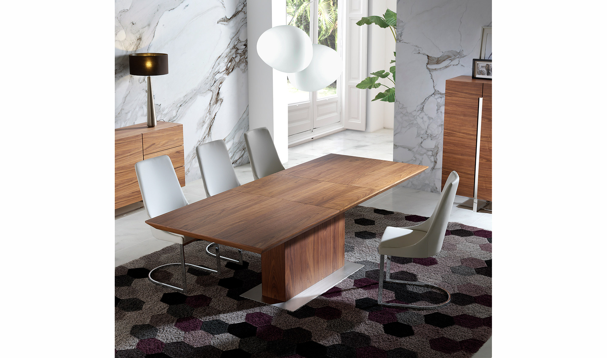 Mesa de comedor extensible de diseño Gala