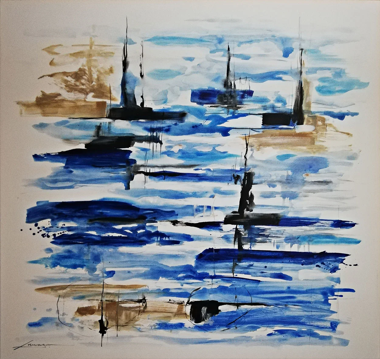 Cuadro pintura original up in the skyes