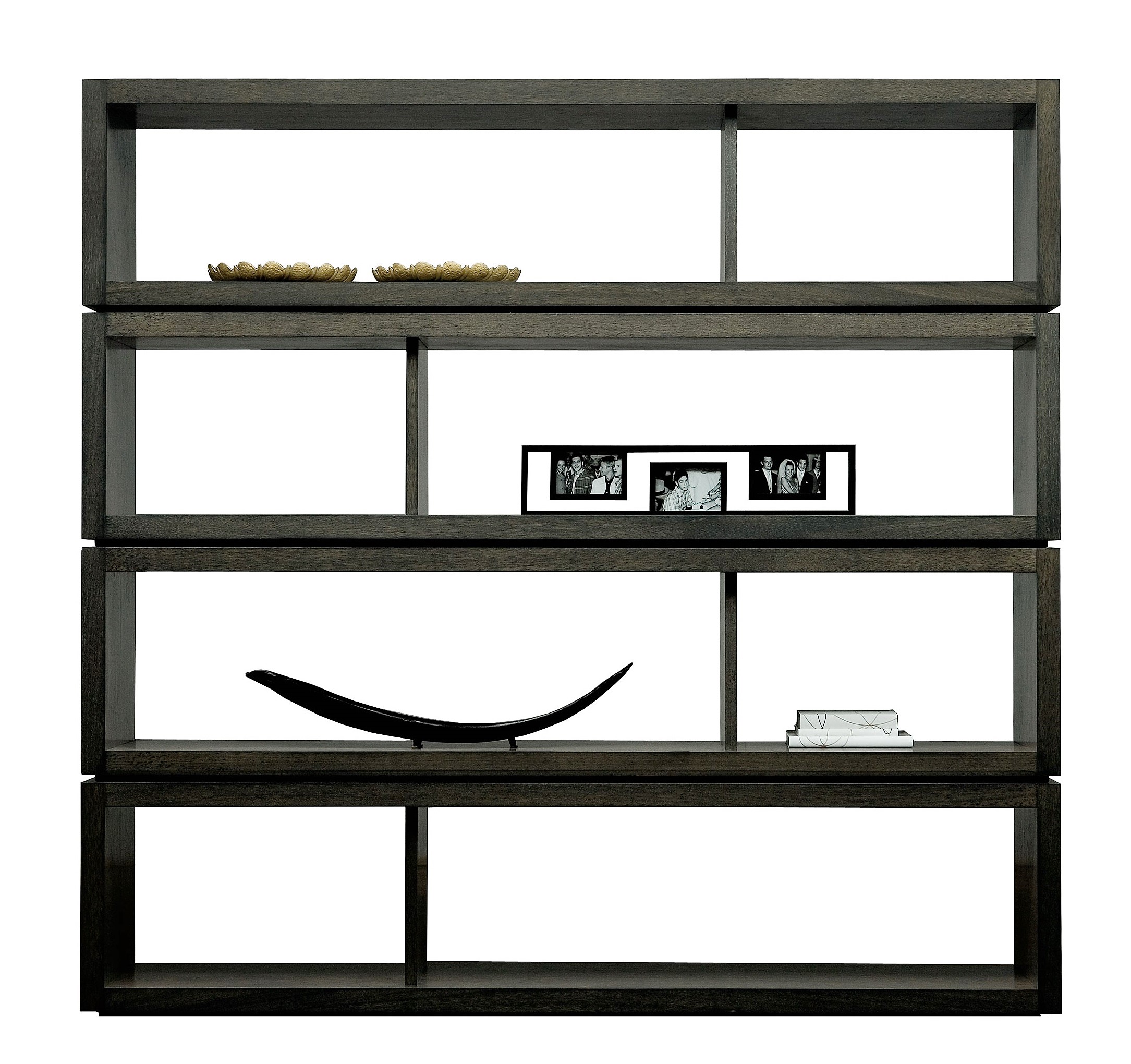 Libreria madera nogal moderna Zori