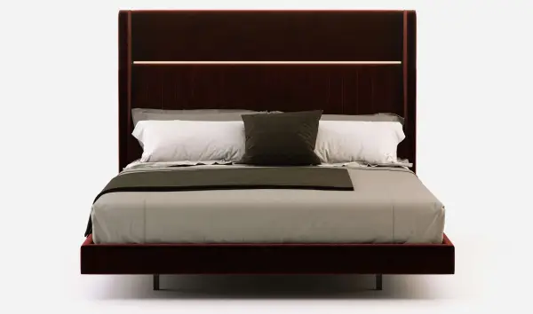 Cama tapizada de diseño Bardot