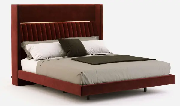 Cama tapizada de diseño Bardot