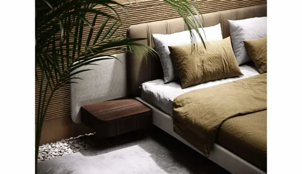 Cama tapizada de diseño Amanda
