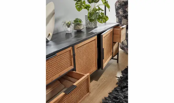 Mesa de televisión mimbre Kyoko