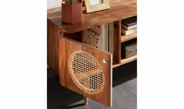 Mesa de televisión 2 puertas nórdico Geraldine