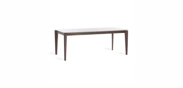 Mesa de comedor nogal y laca Jara
