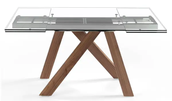 Mesa de comedor extensible nogal Kosau