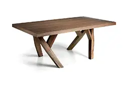 Mesa de comedor de diseño nogal Busa