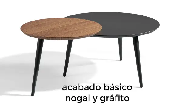 Mesa de centro nogal y grafito Ailama
