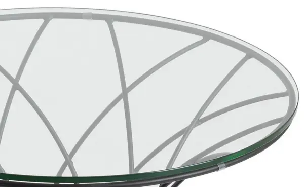 Mesa de rincón acero y cristal Kadom