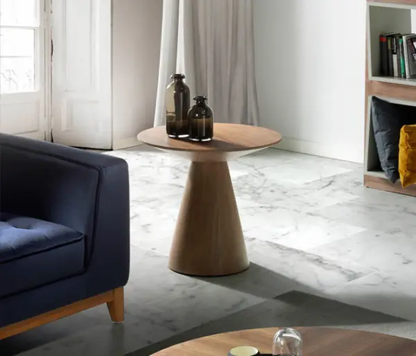 Mesa de rincón de diseño nogal Cervino