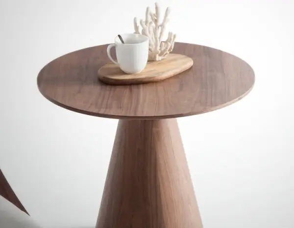 Mesa de rincón de diseño nogal Cervino