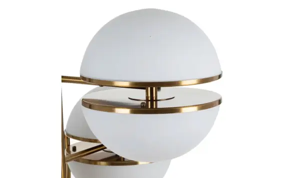 lampara de techo oro metal y cristal