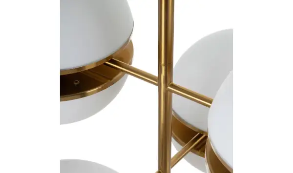 lampara de techo oro metal y cristal