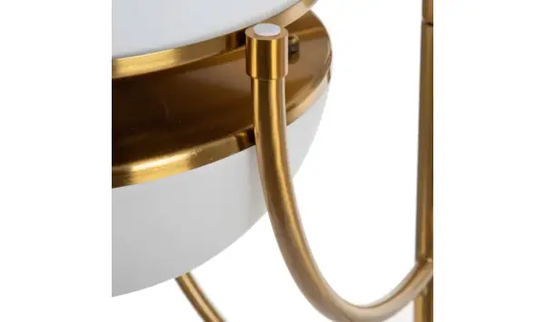 lampara de techo oro metal y cristal