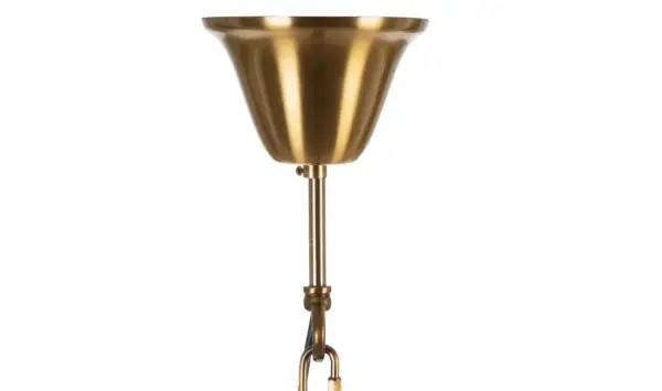 lampara de techo oro metal y cristal