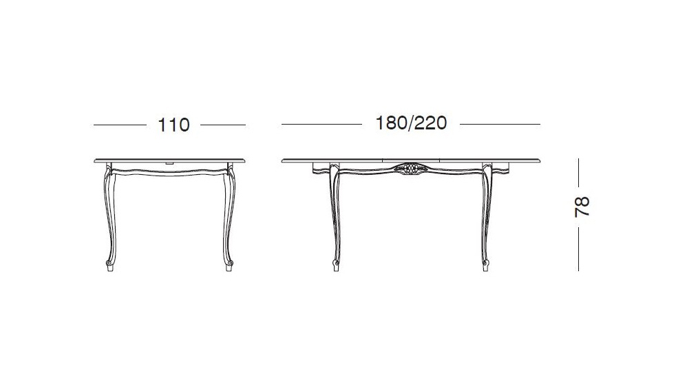 Mesa de comedor extensible oval blanco envejecido