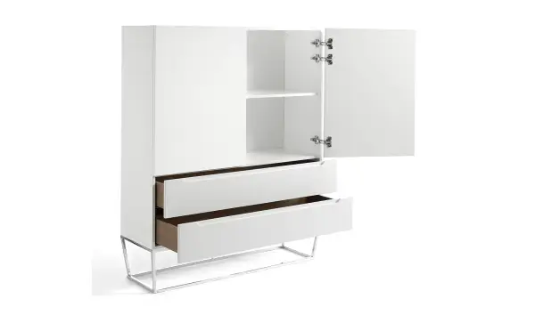 Aparador alto 2 puertas 2 cajones blanco Angel Cerda