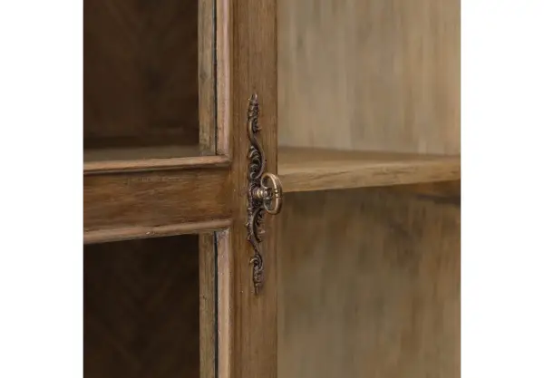 Vitrina de madera natural 4 puertas 126