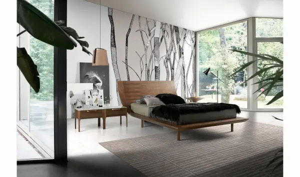 Cama moderna nogal veliero para cama de 150x200