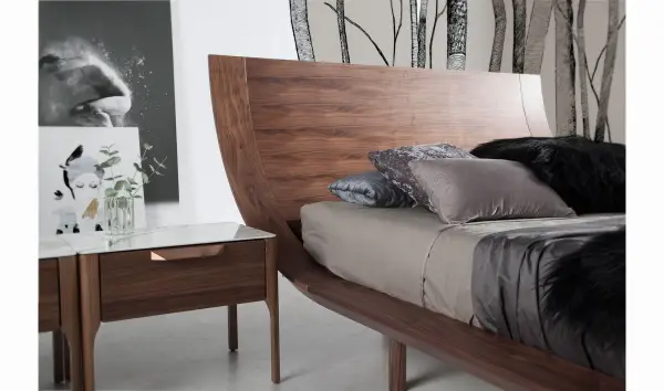 Cama moderna nogal veliero para cama de 150x200